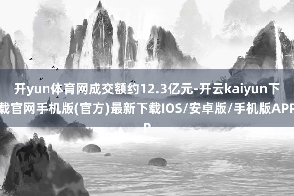 开yun体育网成交额约12.3亿元-开云kaiyun下载官网手机版(官方)最新下载IOS/安卓版/手机版APP