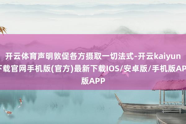 开云体育声明敦促各方摄取一切法式-开云kaiyun下载官网手机版(官方)最新下载IOS/安卓版/手机版APP