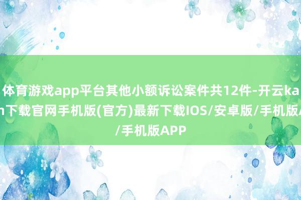 体育游戏app平台其他小额诉讼案件共12件-开云kaiyun下载官网手机版(官方)最新下载IOS/安卓版/手机版APP