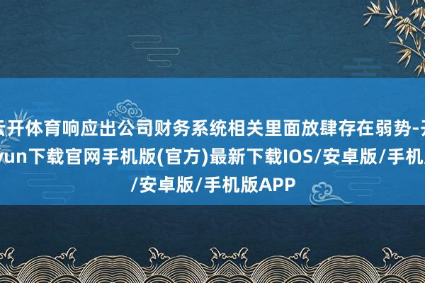 云开体育响应出公司财务系统相关里面放肆存在弱势-开云kaiyun下载官网手机版(官方)最新下载IOS/安卓版/手机版APP